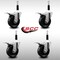 Service Caster 4'' SS Phenolic Swivel 7/8'' Expanding Stem Caster Set Total Lock Brake, 4PK SCC-SSEXTTL20S414-PHS-78-4 - alternate 3
